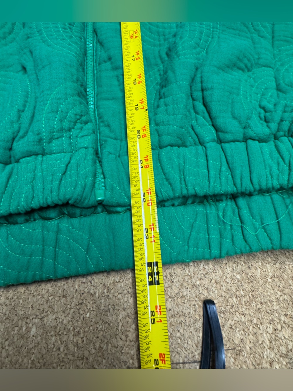 Urban Outfitters BDG Quilted Jacket Womens XS Green Cropped Zip Textured Swirl B - Picture 8 of 10